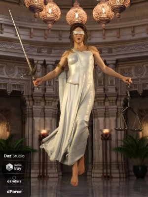 dForce Lady Justice Outfit for Genesis 8 Female(s)-为《创世纪8》（8）女性制作的服装
