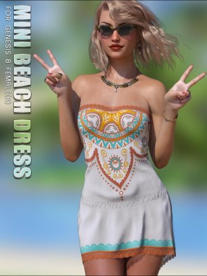 dForce Mini Beach Dress Genesis 8 Females-迷你沙滩裙女