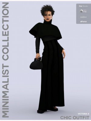 dForce Minimalist Chic Outfit for Genesis 8 Female(s)-为女性设计的极简时尚套装