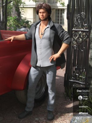 dForce Pack Leader Outfit for Genesis 8 Male(s)-创世8男领袖装备