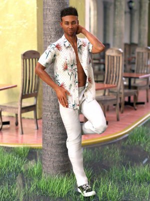 dForce Party Oahu Outfit for Genesis 8 Male(s)-党瓦胡岛装备为创世纪男