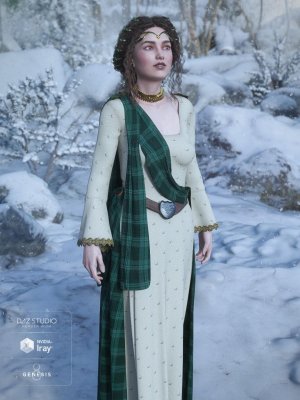 dForce Scottish Wear for Genesis 8 Female(s)-苏格兰创世纪8女式服装