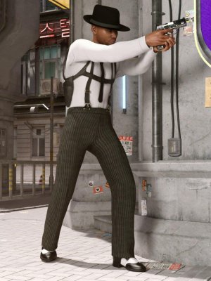 dForce Sleuth Detective Outfit for Genesis 8 Male(s)-侦探装备为创世纪男