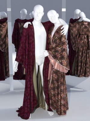 dForce SsR Art Drape Robe for Genesis 3 and 8-创世纪和的艺术褶皱长袍