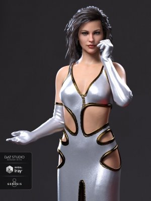 dForce Starlet Dress for Genesis 8 Female(s)-为女设计的连衣裙