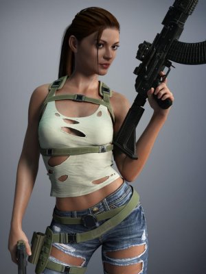 dForce Torn Clothes for Genesis 8 Female(s)-为创世纪8女性撕破的衣服