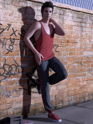 dForce Urban Casual Outfit for Genesis 8 Male-都市休闲装，适用于8男款