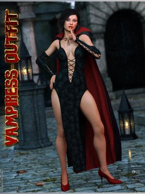 dForce Vampiress Outfit and Poses For Genesis 8 Female(s)-吸血鬼服装和构成创世纪女