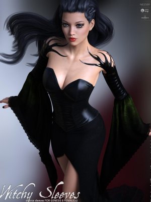 dForce Witchy Sleeves for Genesis 8 Females-创世纪8女性巫术袖套