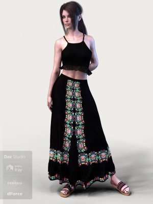 dForce X-Fashion Boho Chic Outfit 04 for Genesis 8 Female(s)-