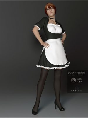 Maid Dress for Genesis 3 Female(s)-创世纪服装3雌性服装