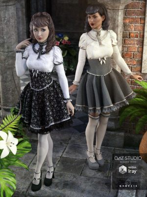 Gothic Lolita Outfit Textures-哥特洛洛丽塔装备纹理