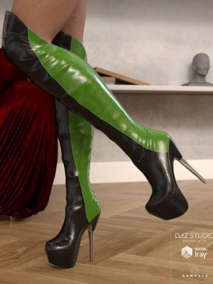 Overknee Boots for Genesis 3 Female(s)-Genesis 3女性overknee靴子