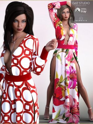 Daria Dress Outfit for Genesis 3 Female(s)-Genesis 3女性的Daria衣服服装
