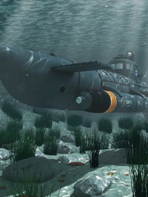 Submarine Goldfish海底的金鱼-潜艇金鱼海洋的金属