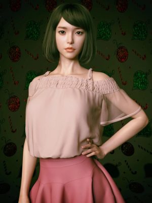 Shirley Lee Character with Hair for Genesis 8 and 8.1 Female 东方亚洲-Shirley Lee Character型成因8和8.1女东方亚洲