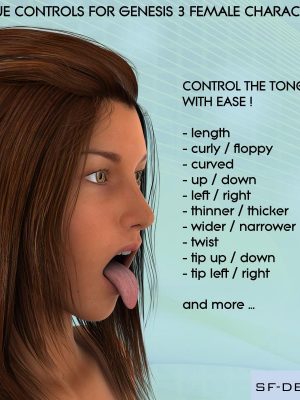 Tongue Controls for Genesis 3 Female Characters-Genesis 3女性角色的舌头控制