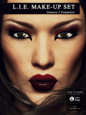 L.I.E Make-up Set for Genesis 3 Female(s)-L.I.E用于创世纪3女性的化妆品