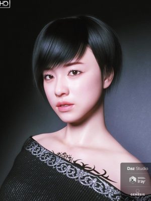 Saya HD Character And Hair for Genesis 8 Female 东方亚洲-Saya HD字符和头发Genesis 8女性东方亚洲