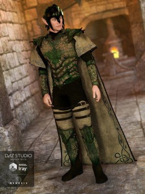Elven Knight Armor for Genesis 3 Male(s)-Elven Knight Armor用于创世纪3男性