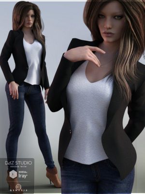 Blazer Outfit for Genesis 3 Female(s)-Genesis 3女性的西装外套服装