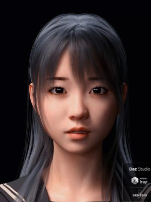 Sue Character and Hair for Genesis 8 Female 东方亚洲-起诉创世纪的性格和头发8女性东方亚洲