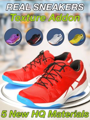 Slide3D Real Sneakers for Genesis 3 Female(s) Texture Addon-Slide3D真正运动鞋用于创世纪3雌性纹理植入物