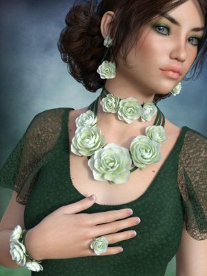 Rose Jewelry for Genesis 3 Female(s)-创世纪3雌性玫瑰饰品