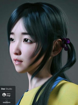 Hashimoto Character and Hair for Genesis 8 Female东方亚洲-哈希莫特色和头发创世纪8女性东方亚洲