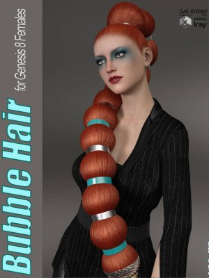 Bubble Hair for Genesis 8 Female-创世纪8女用泡发