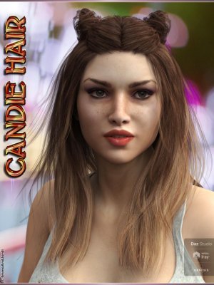 Candie Hair for Genesis 8 Female(s)-《创世纪8》女性的坎迪头发