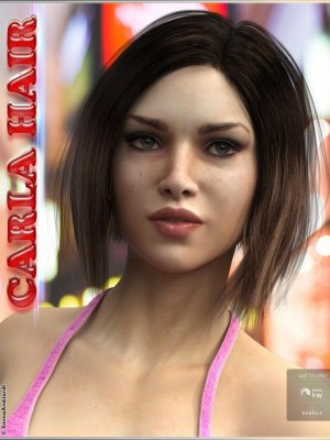 Carla Hair For Genesis 8 Female(s)-卡拉头发为创世纪8女