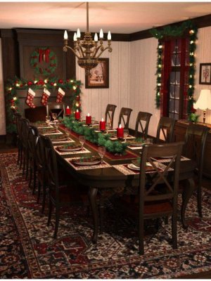 Christmas Dining Room-圣诞餐厅