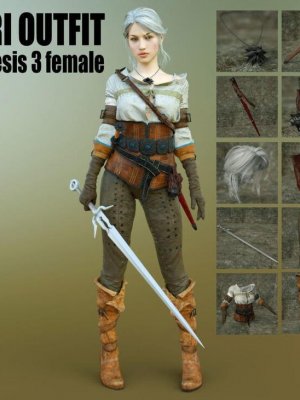 Ciri Outfit for Genesis 3 Female(s)-为《创世纪3》女性设计的服装
