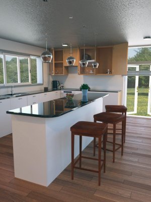 Contemporary Cabin Kitchen-现代客舱厨房