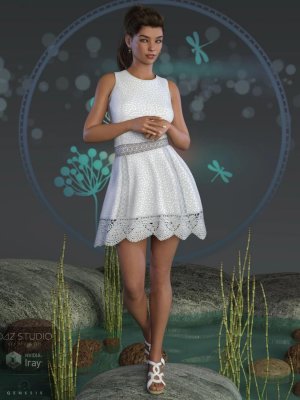 Cool Lace Outfit for Genesis 8 Female(s)-《创世纪8》女性酷酷的蕾丝套装
