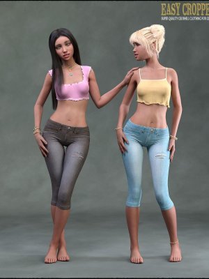 Easy Cropped Jeans for Genesis 8 and 8.1-适用于8和81的简易九分牛仔裤