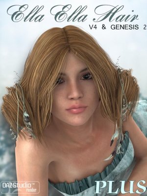 Ella Ella Hair PLUS for V4 and Genesis 2 Female(s)-适用于4和2女性的