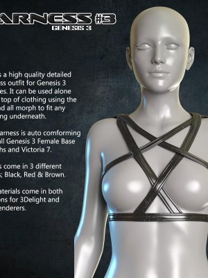 Exnem Harness 3 for Genesis 3 Female-用于3女性的线束3