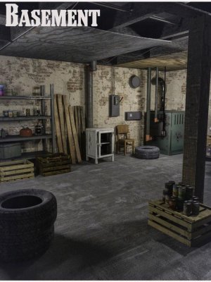 FG Dusty Basement With Poses For Genesis 8 Female(s)-尘土飞扬的地下室，为创世纪8女性摆姿势