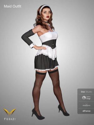 FG Maid Outfit for Genesis 8 Females-创世纪8女性女仆套装