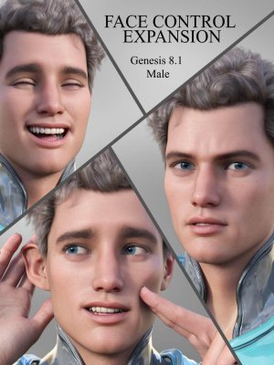 Face Control Expansion for Genesis 8.1 Male-81男性的面部控制扩展