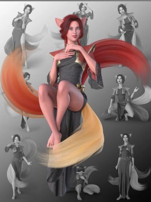 Foxfire Poses for Kiko 8.1 and Genesis 8.1 Females-狐火为81和81女性摆造型