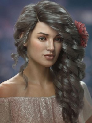 Gloriana Hair for Genesis 3, 8, and 8.1 Females-创世纪3，8和81女性的头发