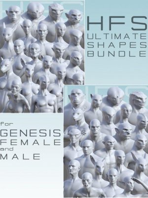 HFS Ultimate Shapes Bundle for Genesis 8 Female(s) and Genesis 8 Male(s)-适用于8女性和8男性的套装