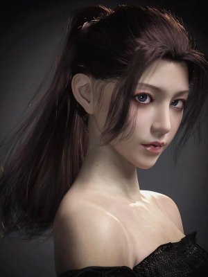 Hotba Hair for Genesis 8 and 8.1 Females-创世纪8和81女性的头发