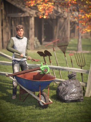 Lawn Tools and Poses for Genesis 8 Male(s) and Female(s)-创世纪8男（女）的草坪工具和姿势