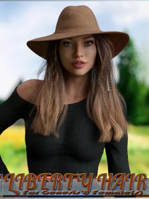 Liberty Hair For Genesis 8 Female(s)-创世记8女性的自由头发