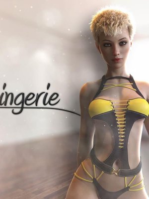 Linen Lingerie for Genesis 8 Females-创世纪8女亚麻内衣