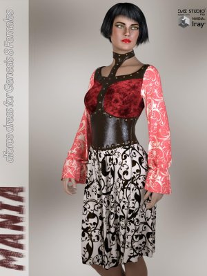 Mania dForce dress for Genesis 8 Females-创世纪8女性连衣裙